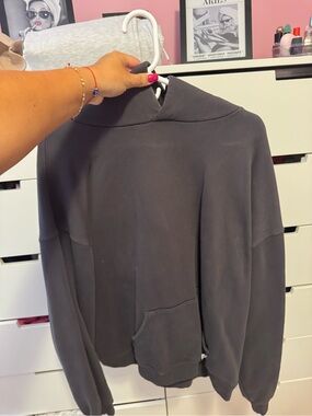 Charcoal Gray Akimbo Pullover Hoodie NWT